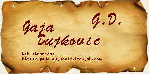 Gaja Dujković vizit kartica